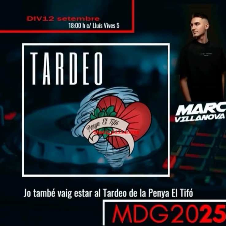 La Penya El Tifó celebra un tardeo amb Marc Vilanova dins de les festes patronals