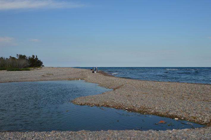 La gola sud de la desembocadura del Millars es tanca del tot al Mediterrani després d'any i mig oberta