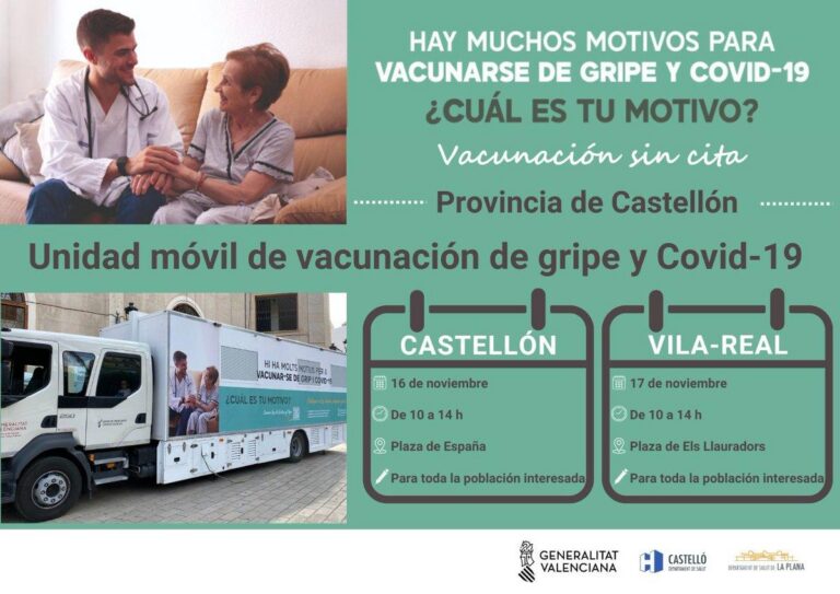 Sanitat posa en marxa una unitat mòbil de vacunació contra la grip i la Covid-19