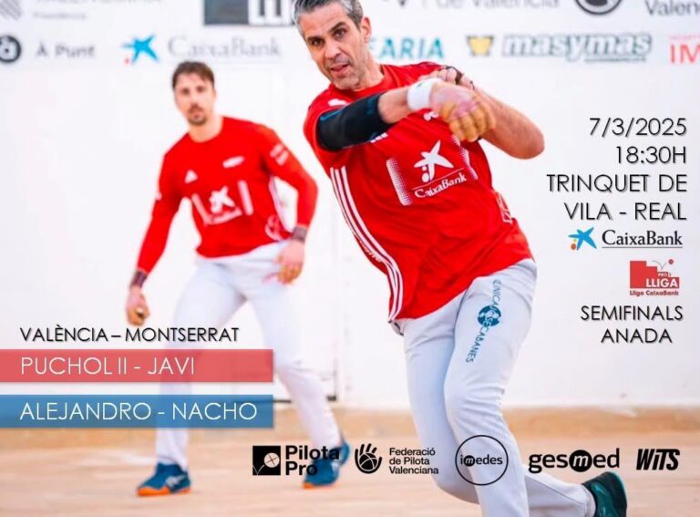 Vila-real acull una emocionant semifinal de la Lliga CaixaBank de Pilota Valenciana