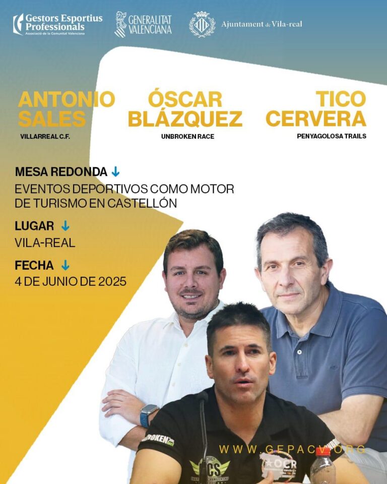 Vila-real acollirà una taula redona sobre l’esport com a motor turístic amb representants del Villarreal CF, Unbroken Race i Penyagolosa Trails