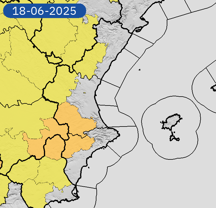 Avisos de l’AEMET per fortes pluges i tempestes