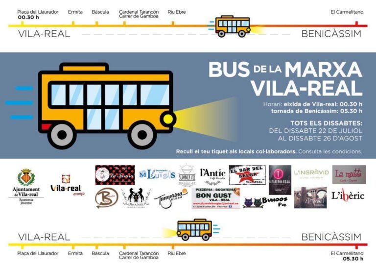 El Bus de la Marxa escalfa motors amb 15 locals adherits i per a unir Vila-real amb Benicàssim