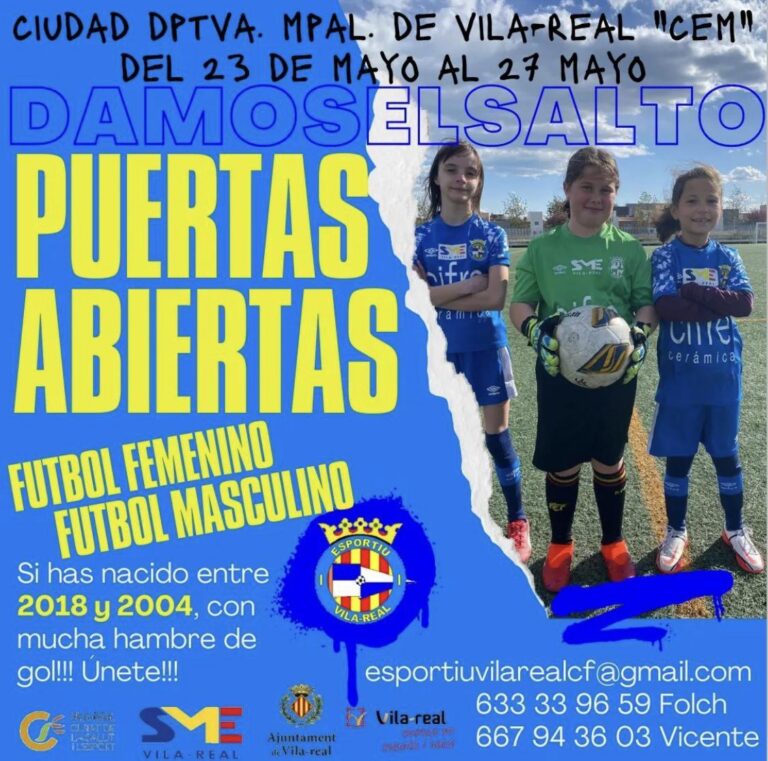 Portes obertes per als xiquets i xiquetes de Vila-real per unir-se als equips de futbol