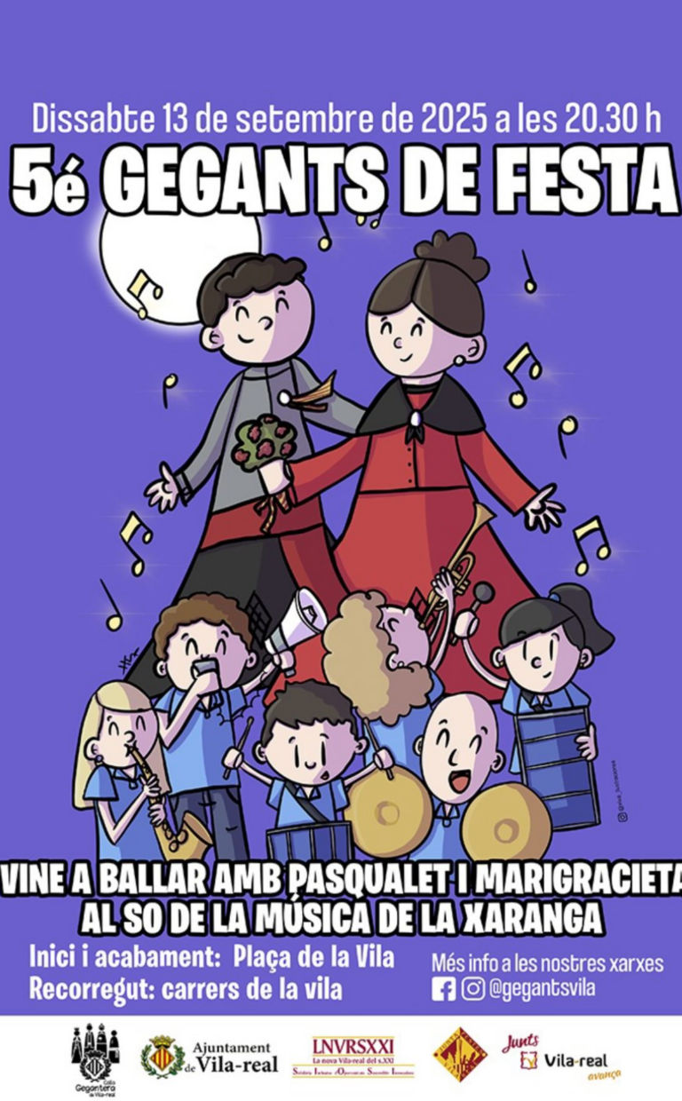 Vila-real ballarà amb Pasqualet i Marigracieta en la 5a edició dels “Gegants de Festa”