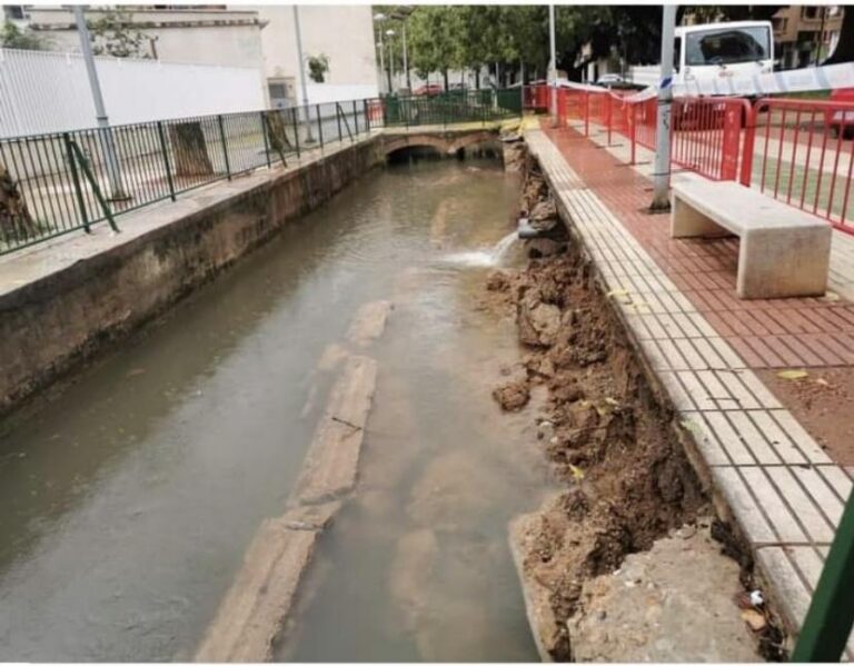Les pluges provoquen desprendiments a la Séquia Major