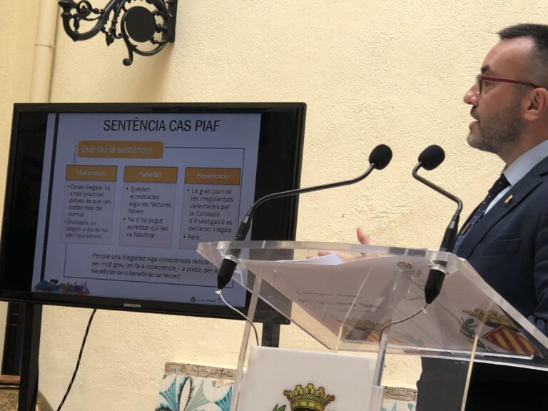 L’alcalde anuncia que l’Ajuntament no recorrerà la sentència del cas Piaf davant el Tribunal Suprem