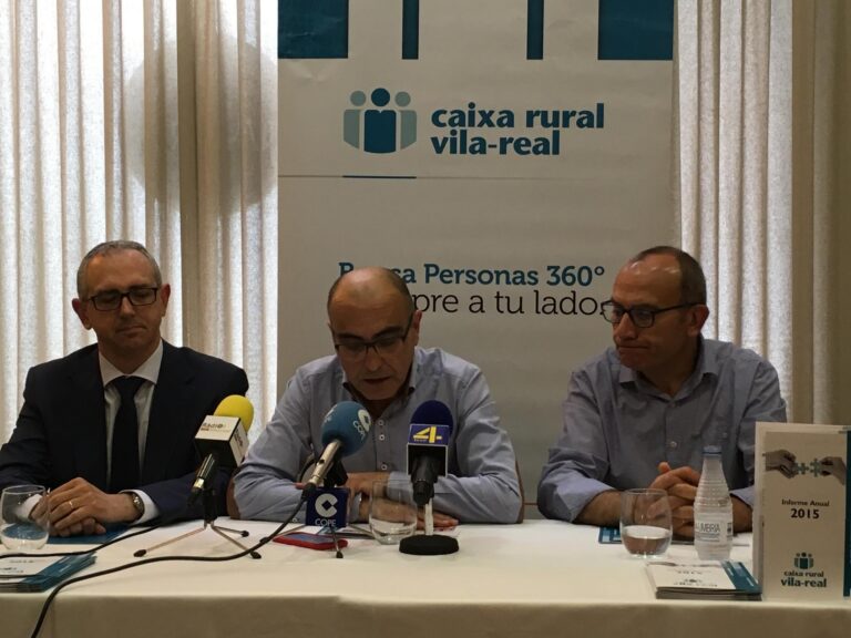 Caixa Rural Vila-real tanca el 2015 amb un increment del 16,5% del capital social i un benefici de 357.000 euros