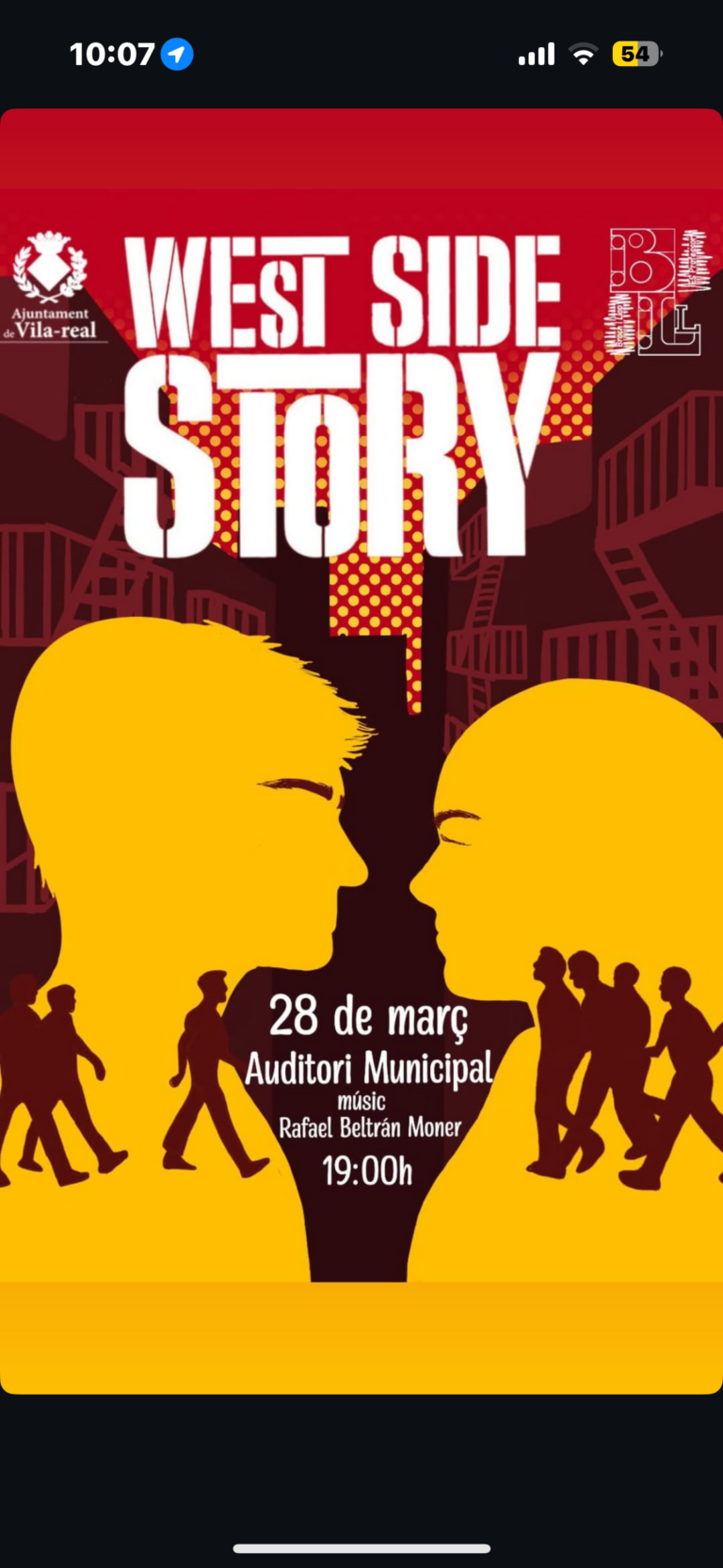 L’Auditori Municipal de Vila-real acull el musical West Side Story