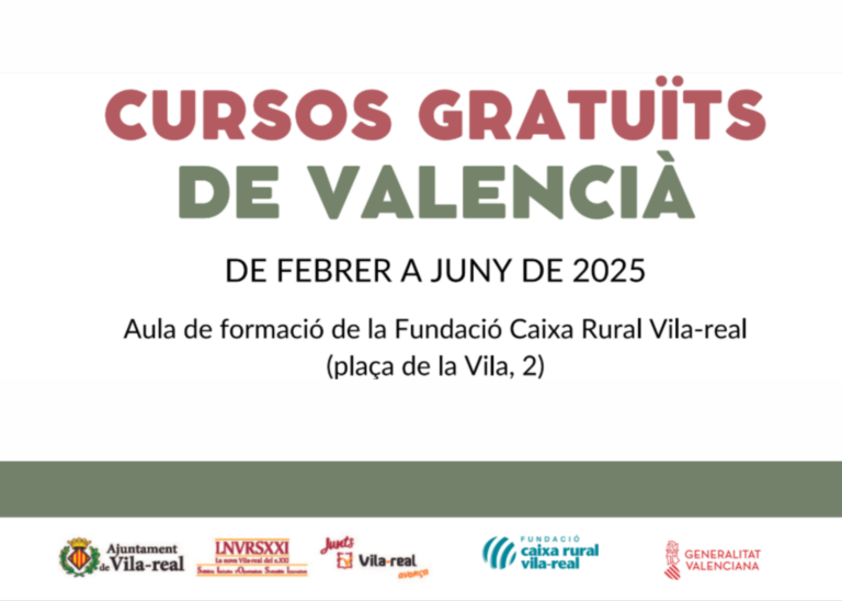 Vila-real ofereix cursos gratuïts de valencià per a adults de febrer a juny