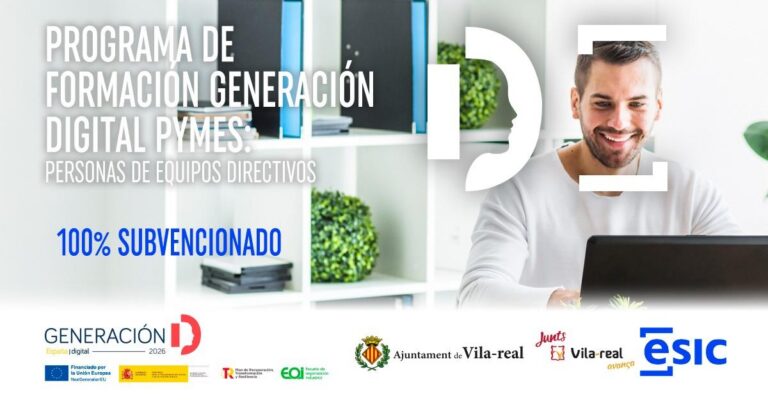Vila-real ofereix un programa de formació per a digitalitzar pimes finançat per Europa