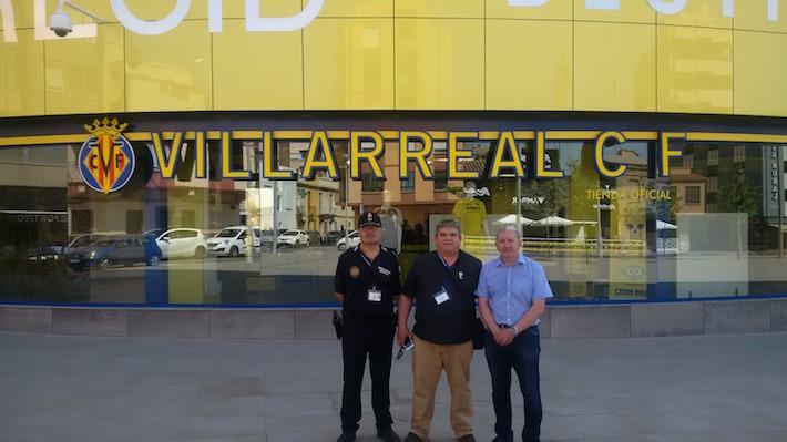 La Policia Municipal de Girona s'interessa pel dispositiu de seguretat del Villarreal