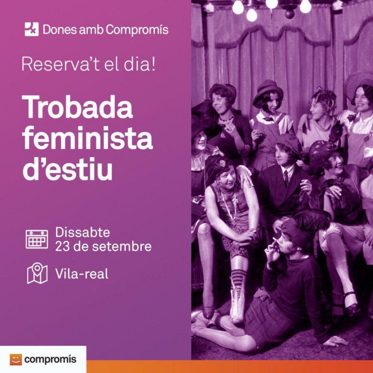 Compromís organitza una Trobada Feminista d’Estiu al Centre de Congressos El Molí aquest dissabte