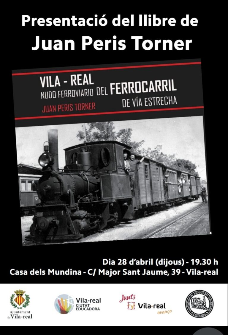 L' escriptor Juan Peris presenta el dijous a Vila-real la seua última obra ferroviaria