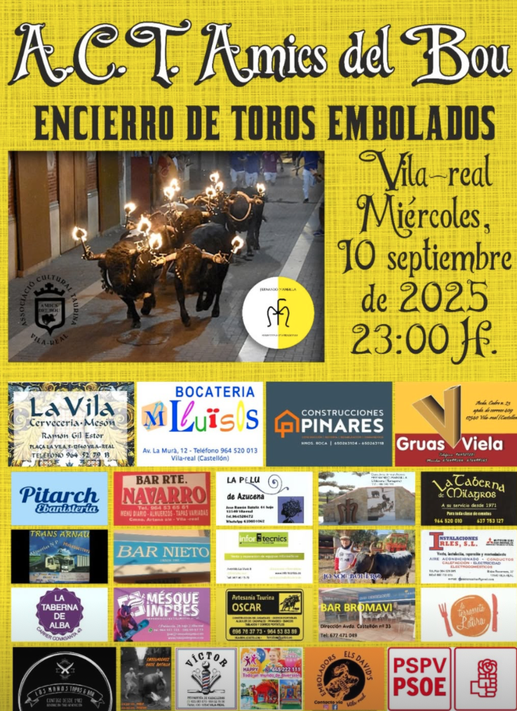 Vila-real es prepara per a un nou tancament de bous embolats amb l’A.C.T. Amics del Bou