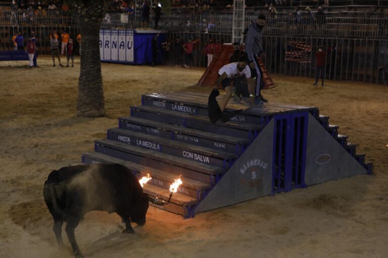 Mitjans de comunicació nacionals es fan ressò de la celebració dels bous “sense distància” a la plaça portàtil