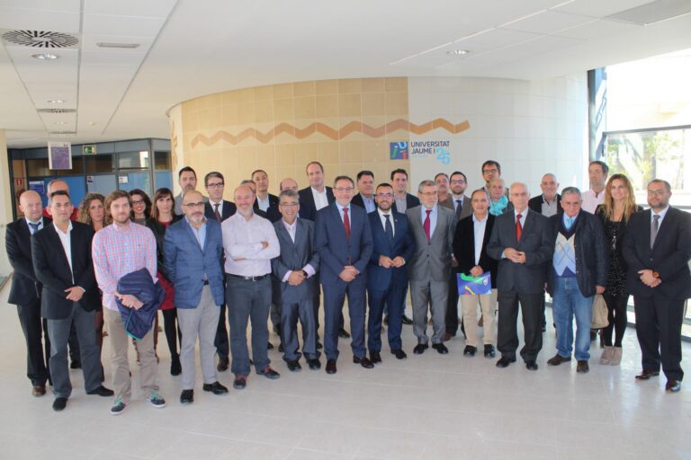 Les empreses participants en la Fira Destaca de Vila-real presentades a l'acte de benvinguda a l'UJI