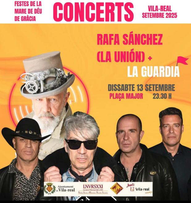 Rafa Sánchez i La Guardia protagonitzaran el concert estrella de les festes de Vila-real