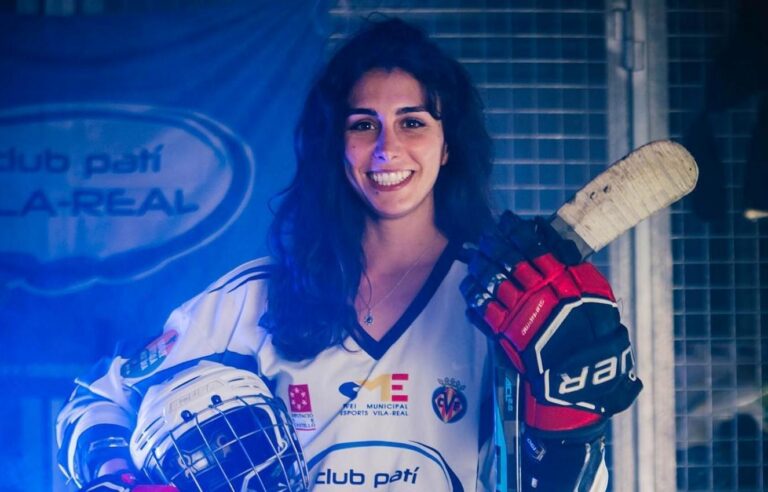 Eva Marqués, jugadora d’hoquei del CP Vila-real, campiona d’Europa amb la selecció espanyola