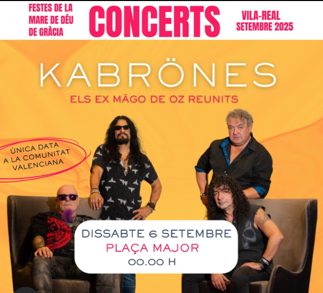 Vila-real vibrarà amb el rock de Kabrönes en la seua primera actuació a la ciutat