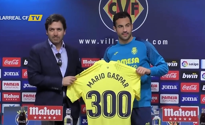 El Villarreal i Mario Gaspar celebren els 300 partits en el club del lateral