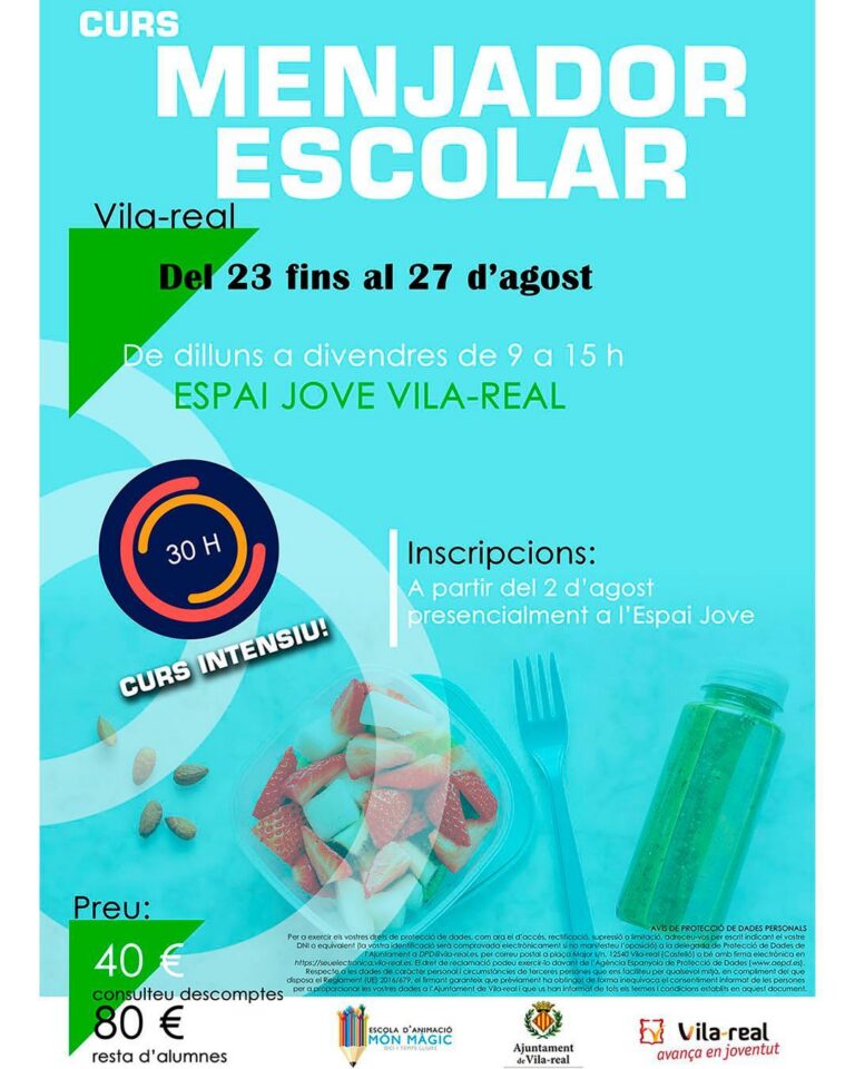 L’Espai Jove prepara el pròxim curs de Menjador Escolar per agost
