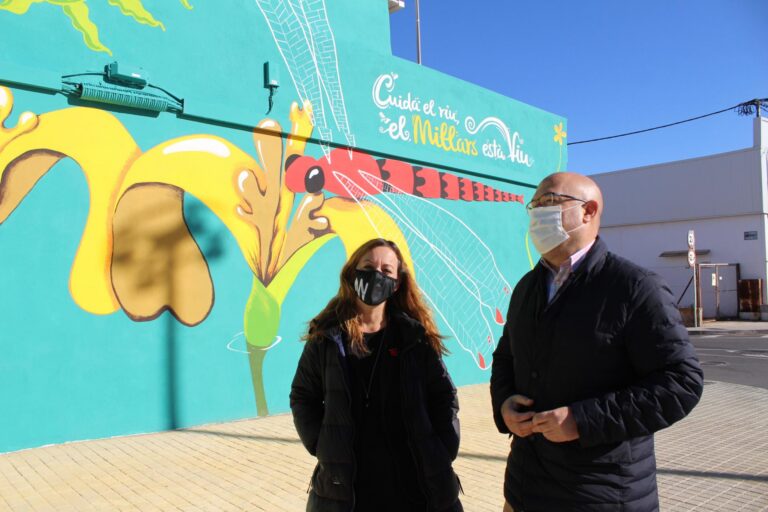 Culminat el projecte de millora i embelliment urbà al carrer Encarnació amb un mural al·legòric del Millars