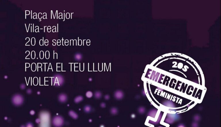 Grup de Dones de Vila-real se suma a la convocatòria 20-S, ‘Emergència feminista'