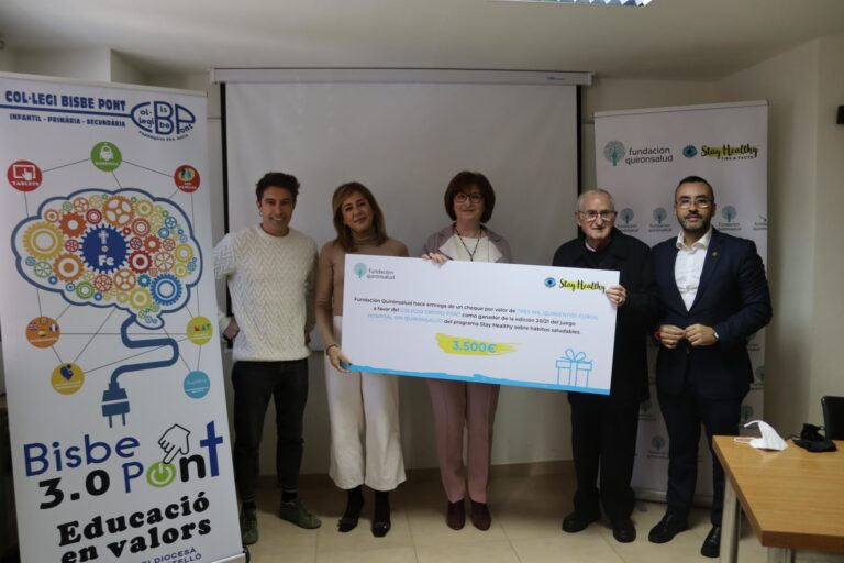 Benlloch felicita el col·legi Bisbe Pont pel seu premi 'Stay Healthy'