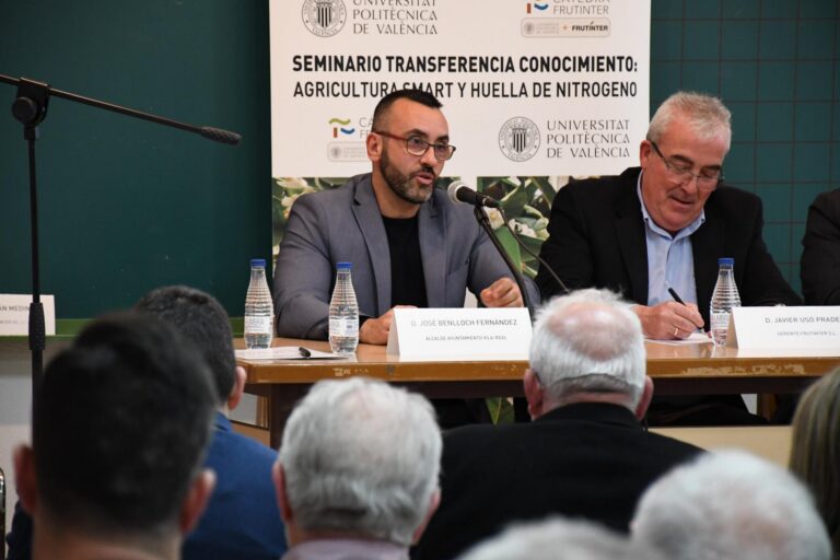 Benlloch acompanya a Frutinter en l'inici del curs 'Agricultura smart y huella de nitrógeno’
