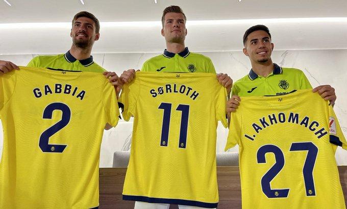 El Villareal presenta a Alexander Sorloth, Matteo Gabbia i Ilias Akomach com ‘groguets’
