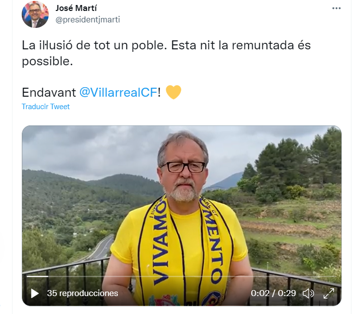 Institucions i ex jugadors del club manen el seu suport al Villarreal CF per a la Champions