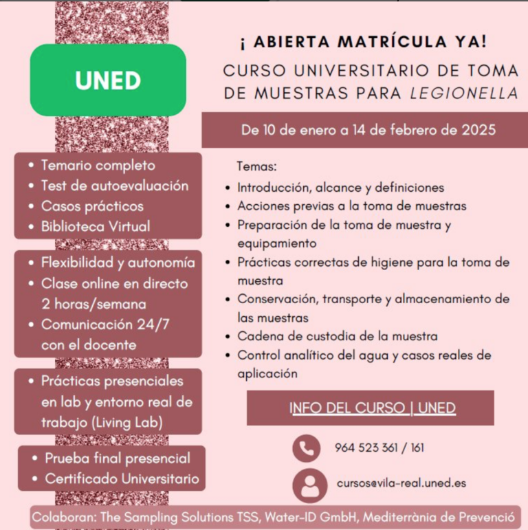 La UNED de Vila-real rep autorització per impartir cursos especialitzats en Legionel·la