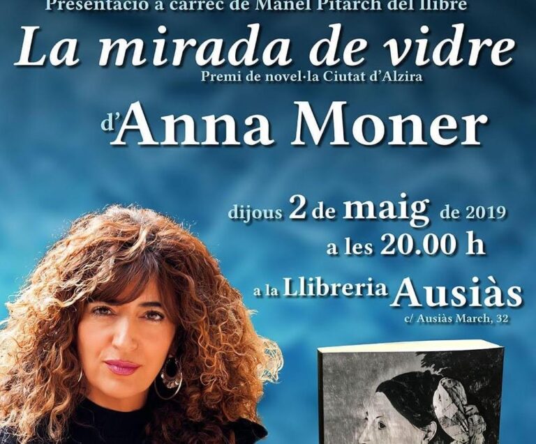 L'escriptora Anna Moner presenta la seua novel·la, ‘La mirada de vidre’, el 2 de maig