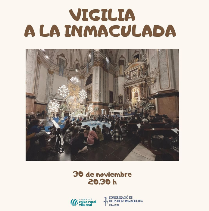 Les Purissimeres conviden a la Vigília d’Oració i Reflexió