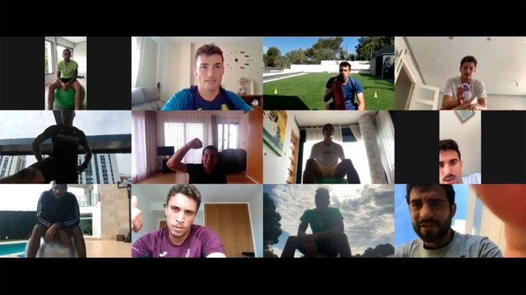 El Villarreal realitza sessions de treball des de casa amb una plataforma de videotrucada