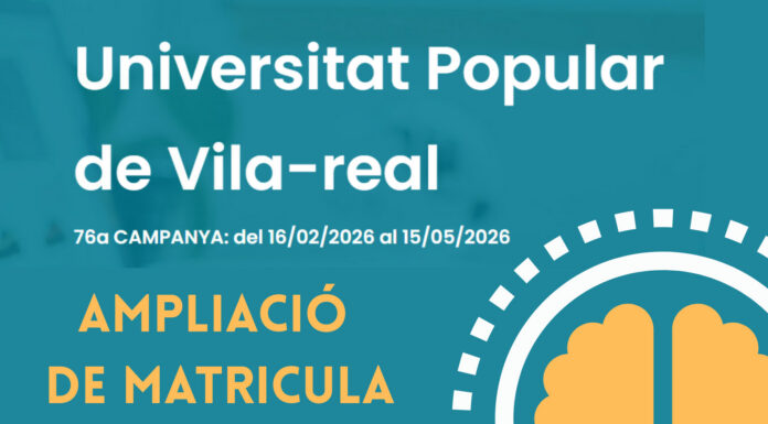 Cartell Ampliació Matricula Universitat Popular Vila-real