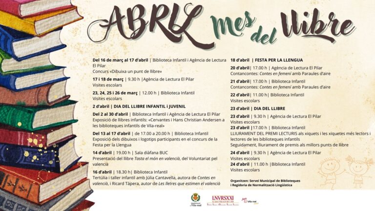 Vila-real celebra el Mes del Llibre amb una intensa agenda d'activitats per a escolars i famílies