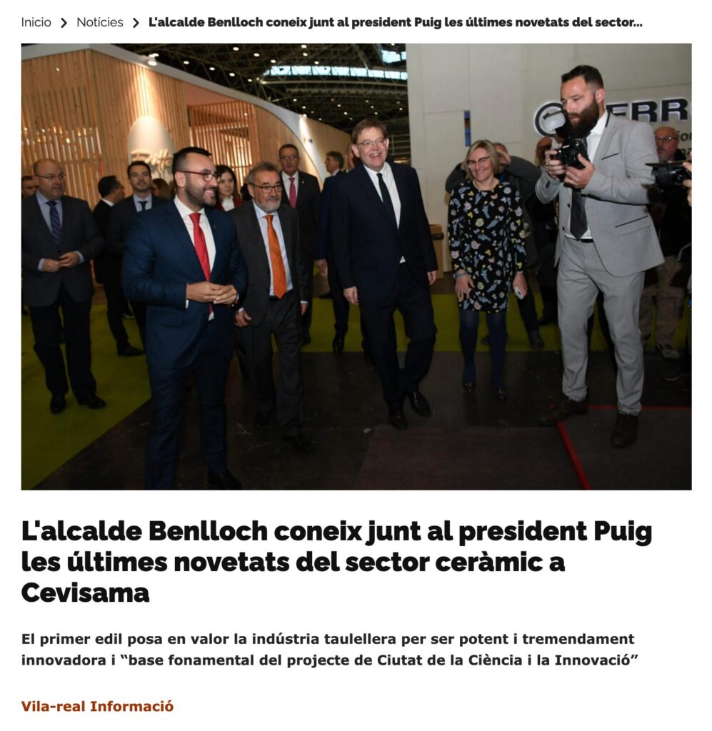 Benlloch Cevisama 2019. Vila-real Informació 2019