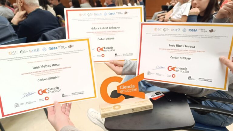 Tres alumnes del Col·legi Santa Maria de Vila-real guanyen el primer premi de Química en Ciencia en Acción 2026